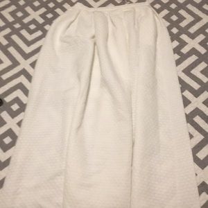 White Polka Dot Full Length Skirt